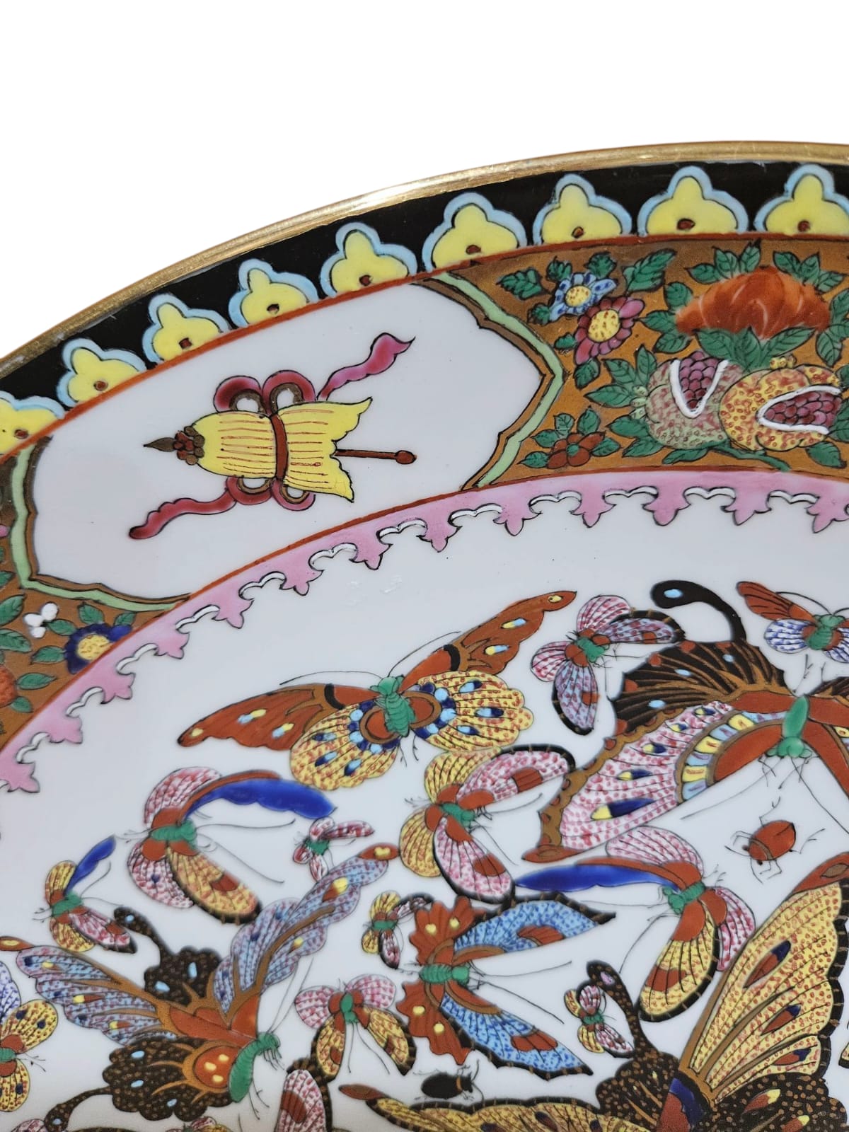 Vintage Chinese "Thousand Butterflies" Charger 33cm