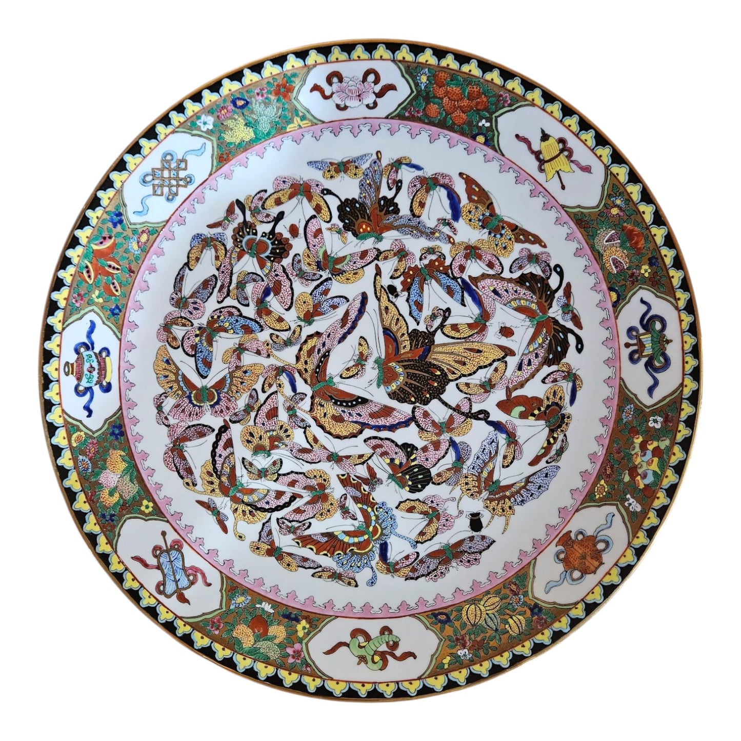 Vintage Chinese "Thousand Butterflies" Charger 33cm