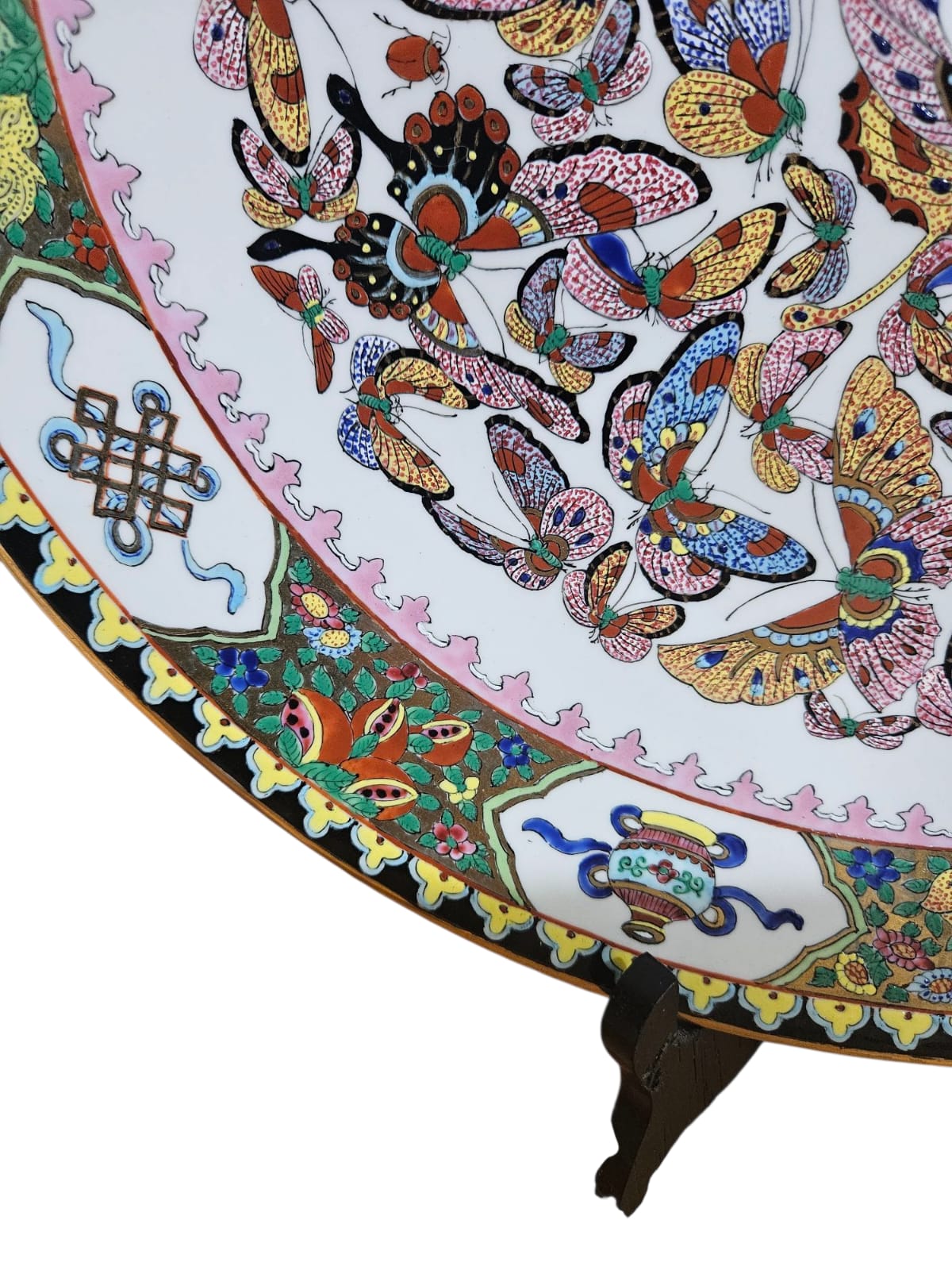 Vintage Chinese "Thousand Butterflies" Charger 33cm