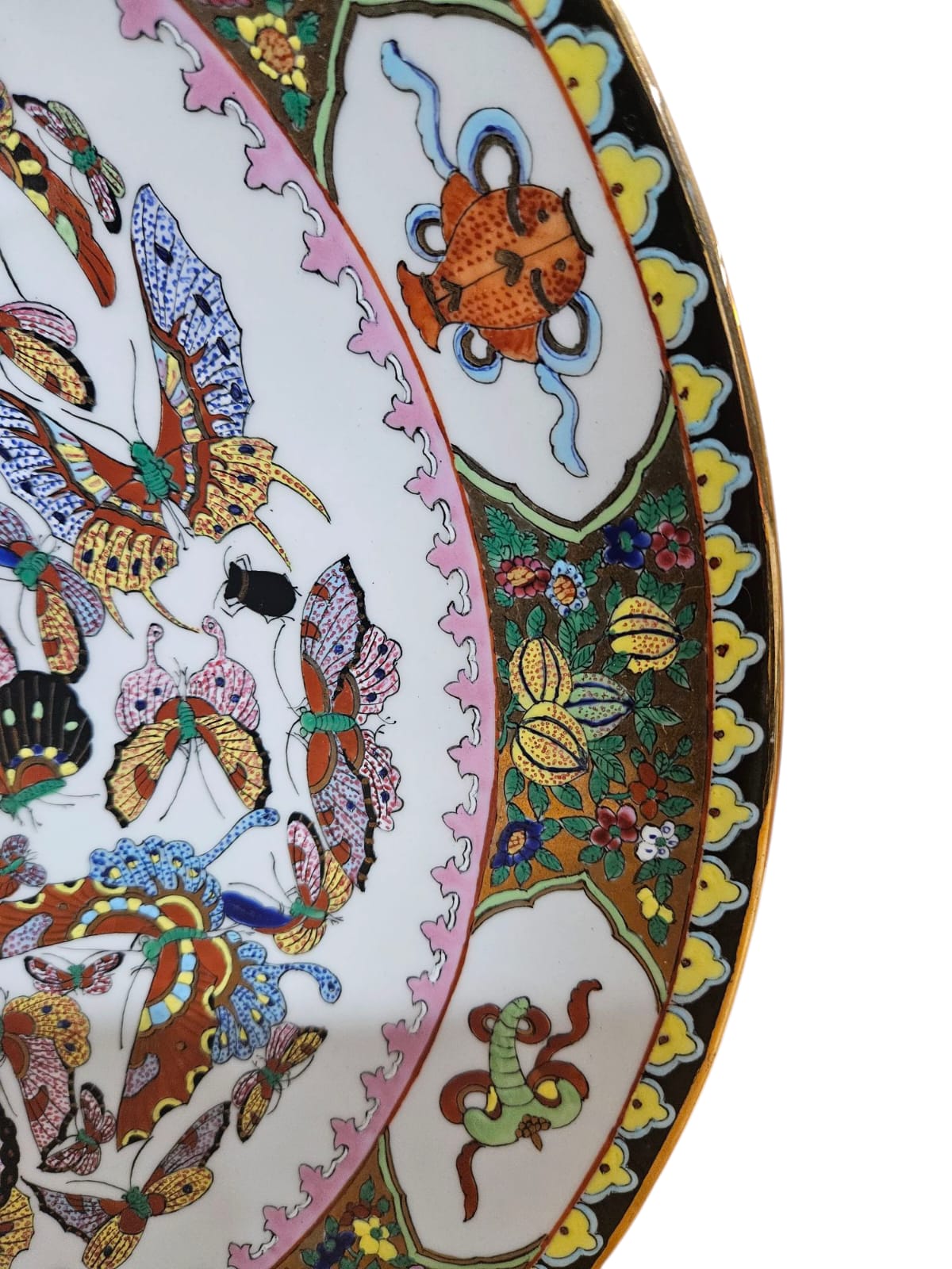 Vintage Chinese "Thousand Butterflies" Charger 33cm
