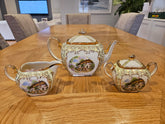 Vintage 1940 SADLER Tea Pot, sugar Bowl and cream Jug "Cottage " design Sa67