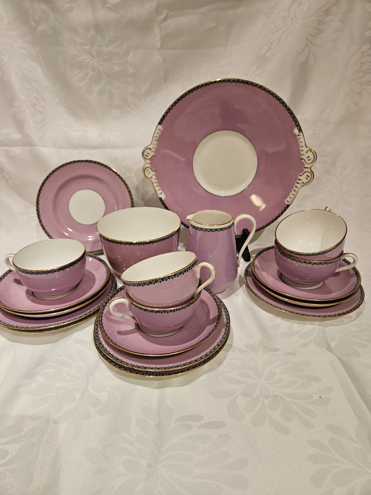 1920's Antique Adderleys Bone China 19 pc Tea Set