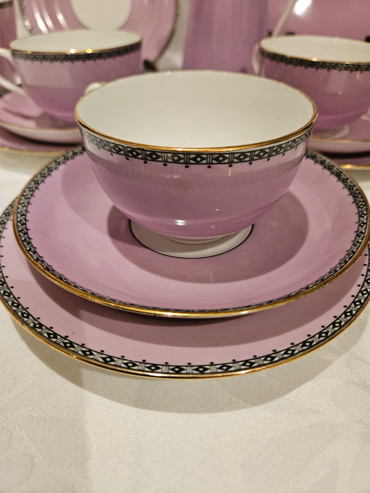 1920's Antique Adderleys Bone China 19 pc Tea Set