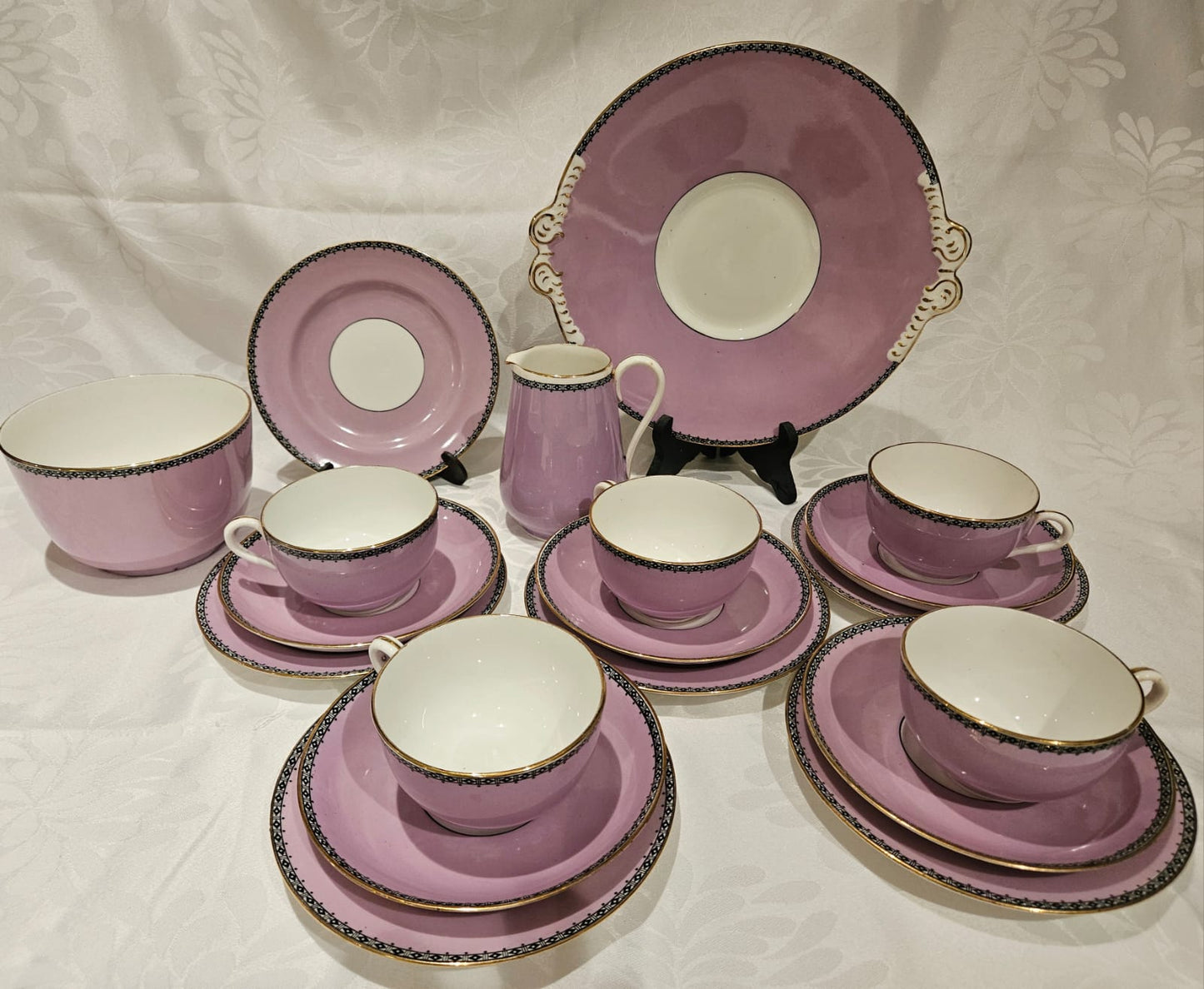 1920's Antique Adderleys Bone China 19 pc Tea Set