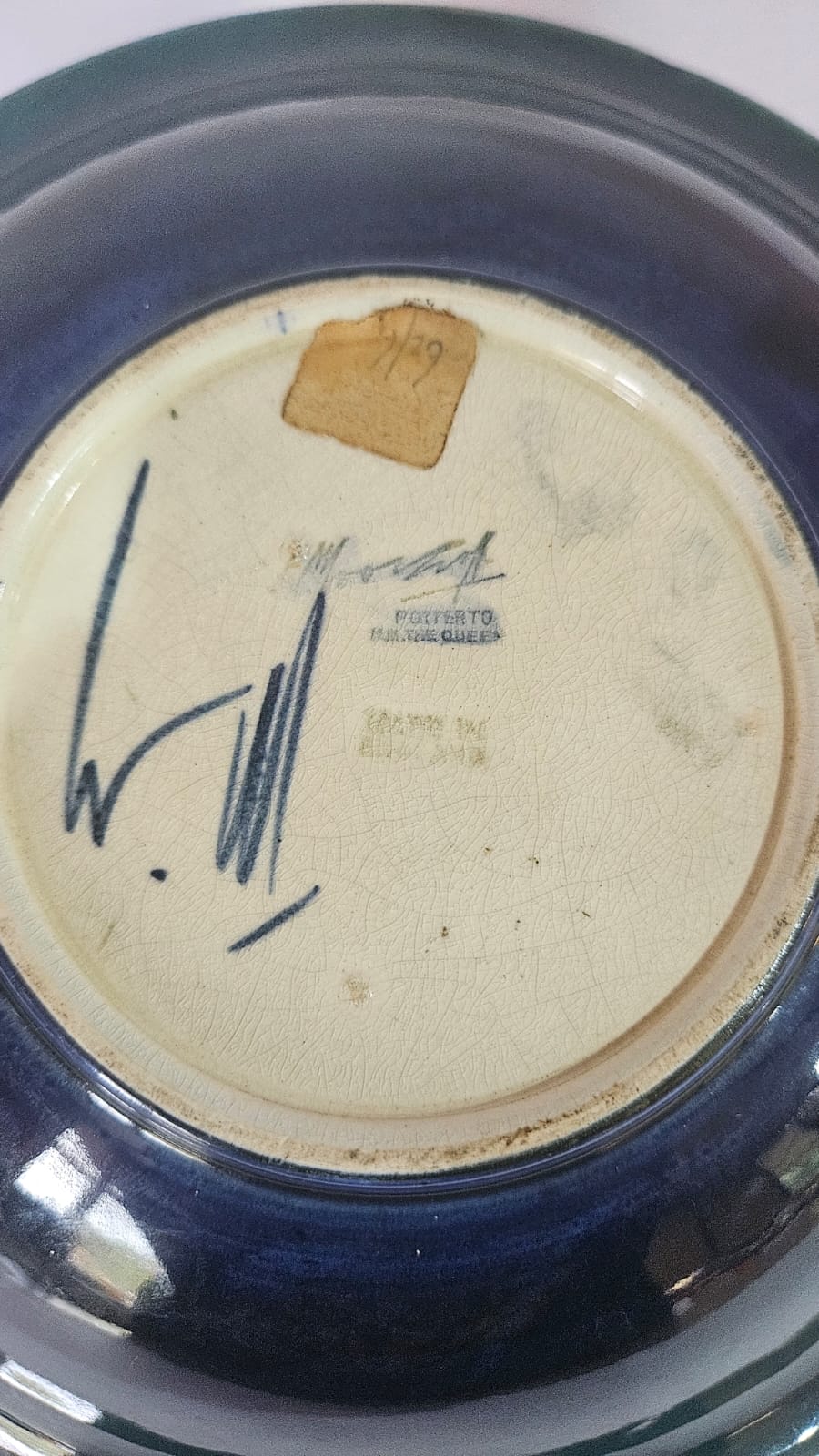 Vintage C.1947 Signed Walter Moorcroft "African Lilies" Large Bowl