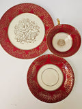 Vintage Alka Bavaria Red & Gold TRIO #833 Germany