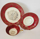 Vintage Alka Bavaria Red & Gold TRIO #833 Germany