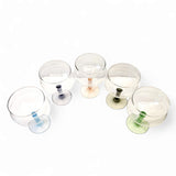 Vintage Arlequin Twist Stem Glasses. Set of 5