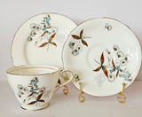 Aynsley Fine Bone China "Thistle and Blue Bells" Trio #1745 pattern