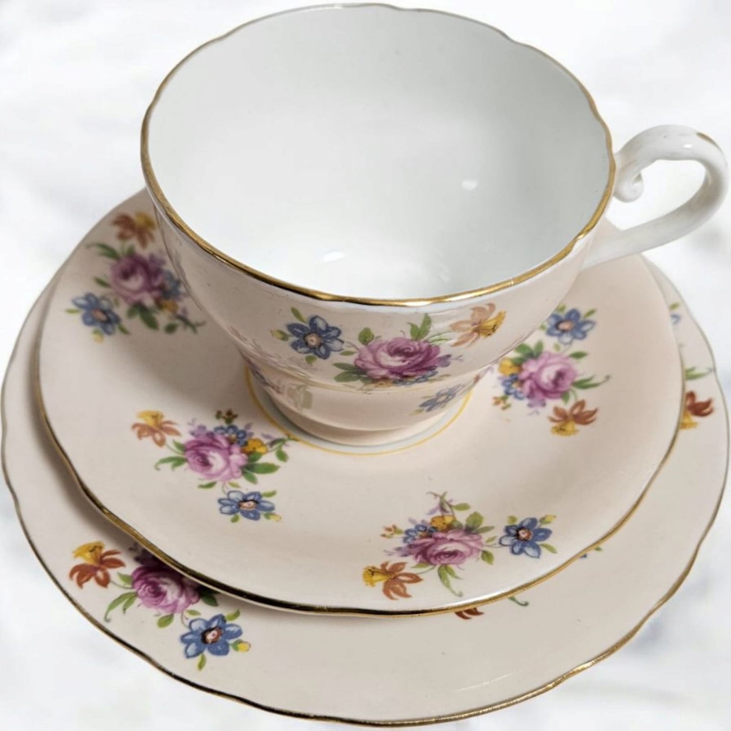 Aynsley English Porcelain Trio 1930's