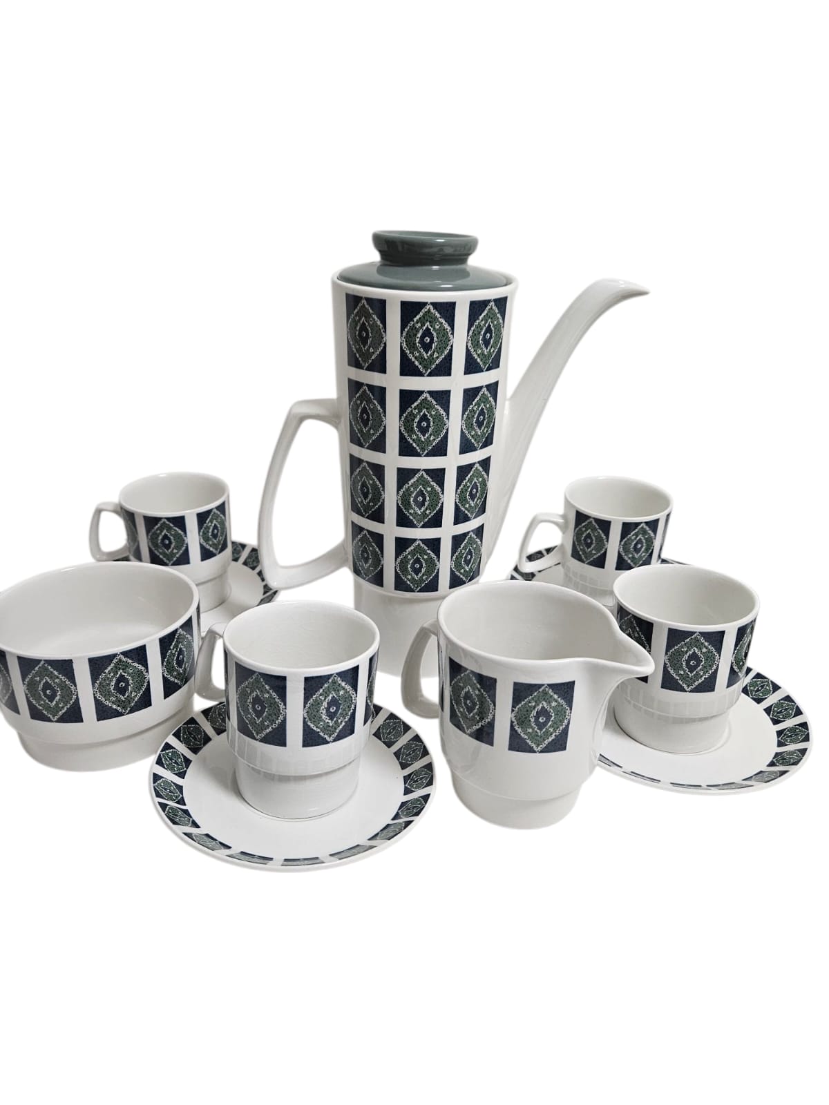 Beautiful vintage Aynsley Imperial Coffee Set. Classic 1960-70s retro design