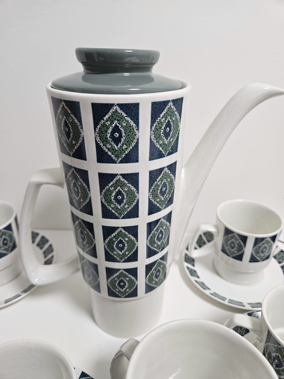 Beautiful vintage Aynsley Imperial Coffee Set. Classic 1960-70s retro design