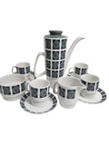 Beautiful vintage Aynsley Imperial Coffee Set. Classic 1960-70s retro design