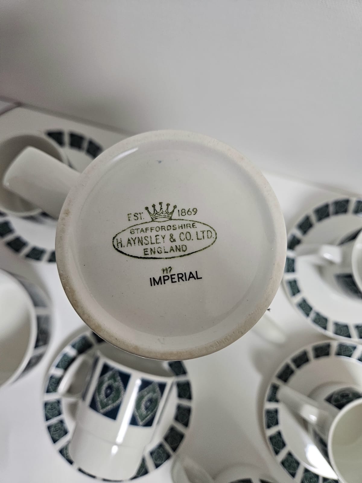 Beautiful vintage Aynsley Imperial Coffee Set. Classic 1960-70s retro design