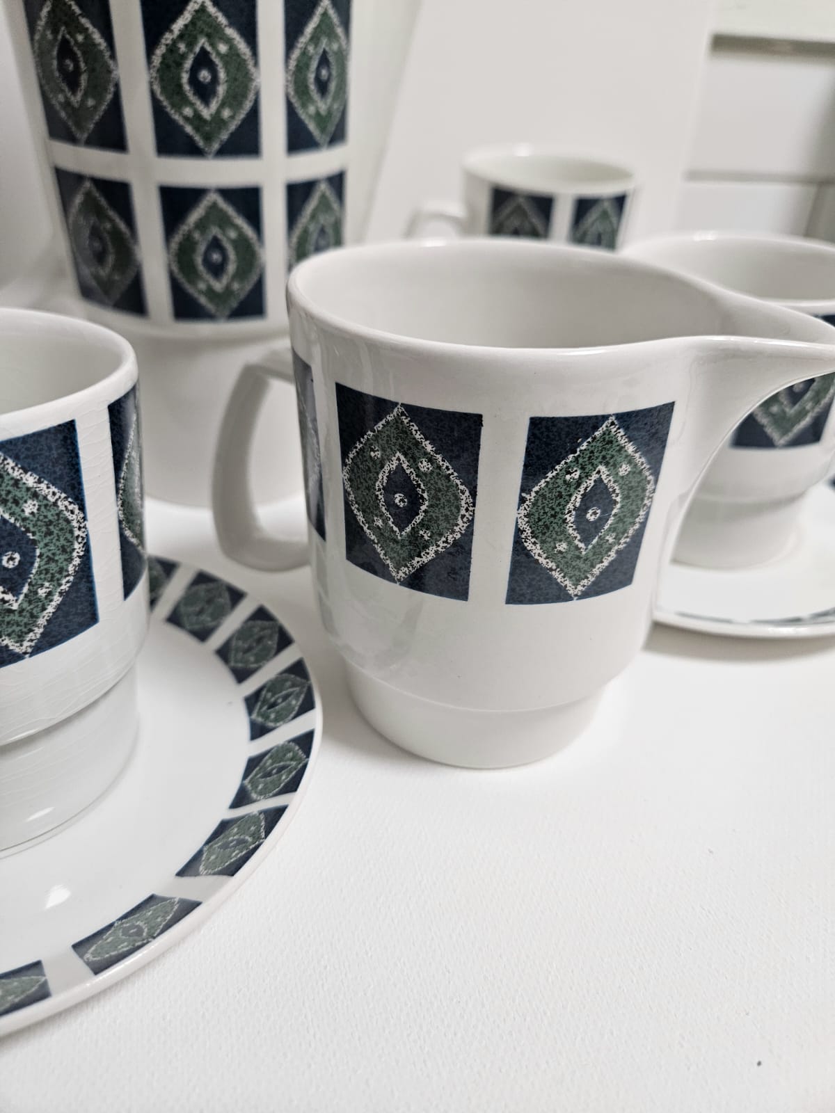 Beautiful vintage Aynsley Imperial Coffee Set. Classic 1960-70s retro design