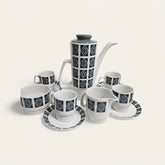Beautiful vintage Aynsley Imperial Coffee Set. Classic 1960-70s retro design