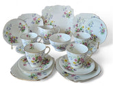Bell China 'Old Country Spray' 15 pcs Tea Set with 4 spare saucers 1960s