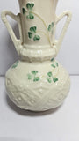 Belleek Harp Shamrock flaired vase Gold Mark