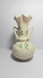 Belleek Harp Shamrock flaired vase Gold Mark
