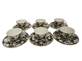 6 x Vintage coffee cups from Spanish brand Bidasoa