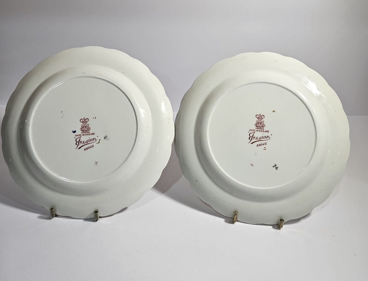 2 x Booths “Fresian A8022” Salad Plate – Cobalt Blue – England c.1930