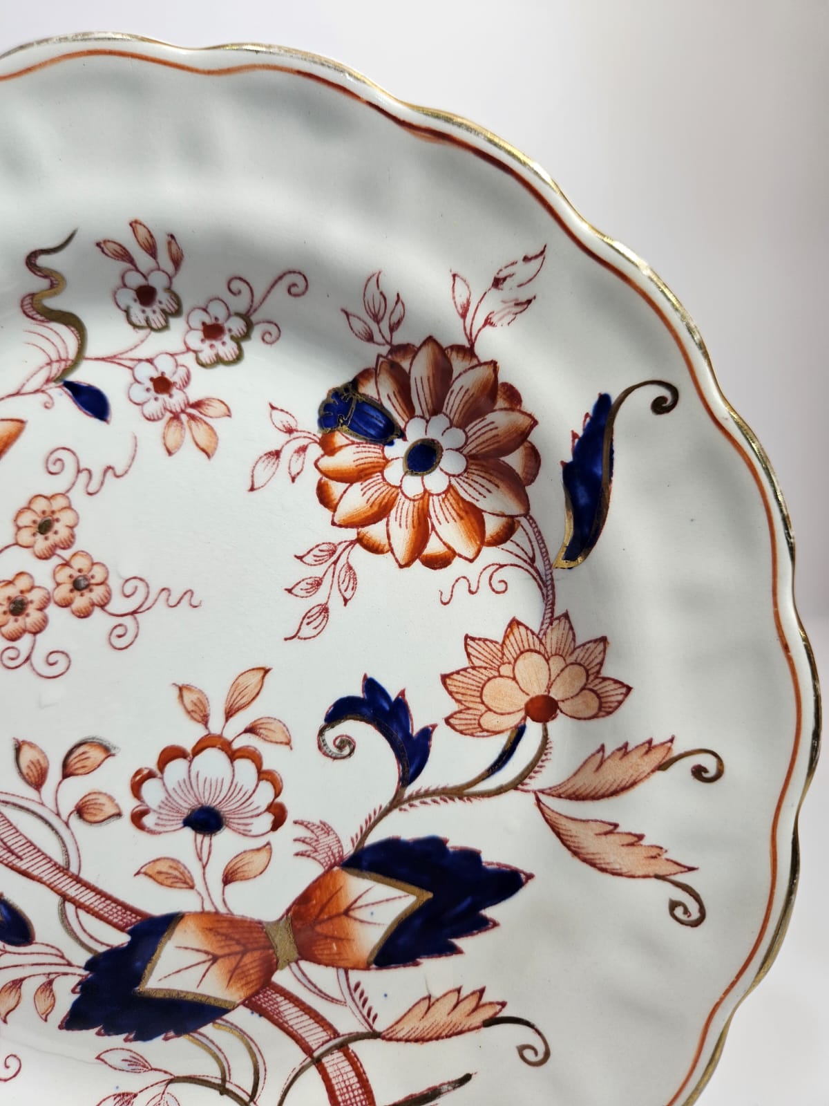 2 x Booths “Fresian A8022” Salad Plate – Cobalt Blue – England c.1930