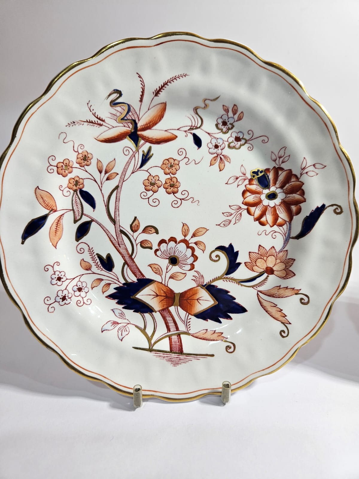 2 x Booths “Fresian A8022” Salad Plate – Cobalt Blue – England c.1930