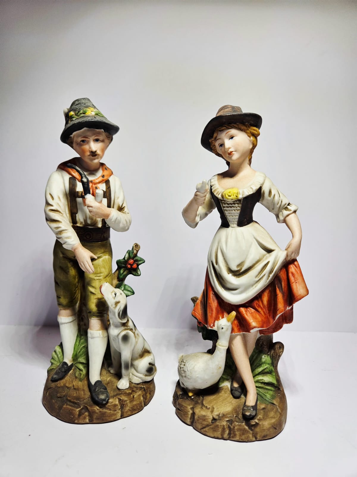 Capodimonte Bisque Porcelain Figurine Set -Tyrol Country side