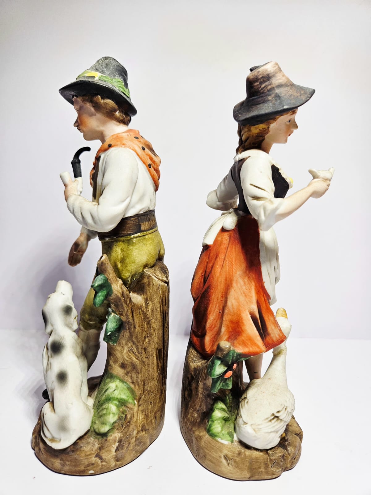 Capodimonte Bisque Porcelain Figurine Set -Tyrol Country side