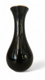 Limoges Castel Cobalt Blue Vase-22k Gold Trim - Bows and Roses