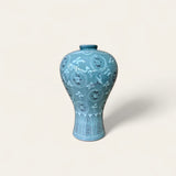 Korean Goryeo Dynasty Style Celadon Flying Crane & Cloud Maebyeong 30cm Vase