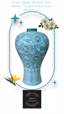Korean Goryeo Dynasty Style Celadon Flying Crane & Cloud Maebyeong 30cm Vase