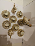 Vintage Cherub & Angels Capodimonte coffee set for 6 people c. 1950