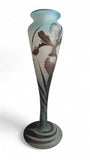 Rare Art Nouveau French cameo glass vase produced by Croismare for Muller Frères 1920s