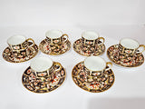 Royal Crown Derby Traditional Imari 2451 set of 6 demi tasse coffee duos- AUD$130 per duo