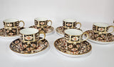 Royal Crown Derby Traditional Imari 2451 set of 6 demi tasse coffee duos- AUD$130 per duo