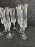 6 x Fluted Champagne Longchamp by Cristal D'Arques-Durand
