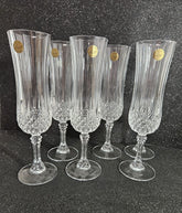6 x Fluted Champagne Longchamp by Cristal D'Arques-Durand