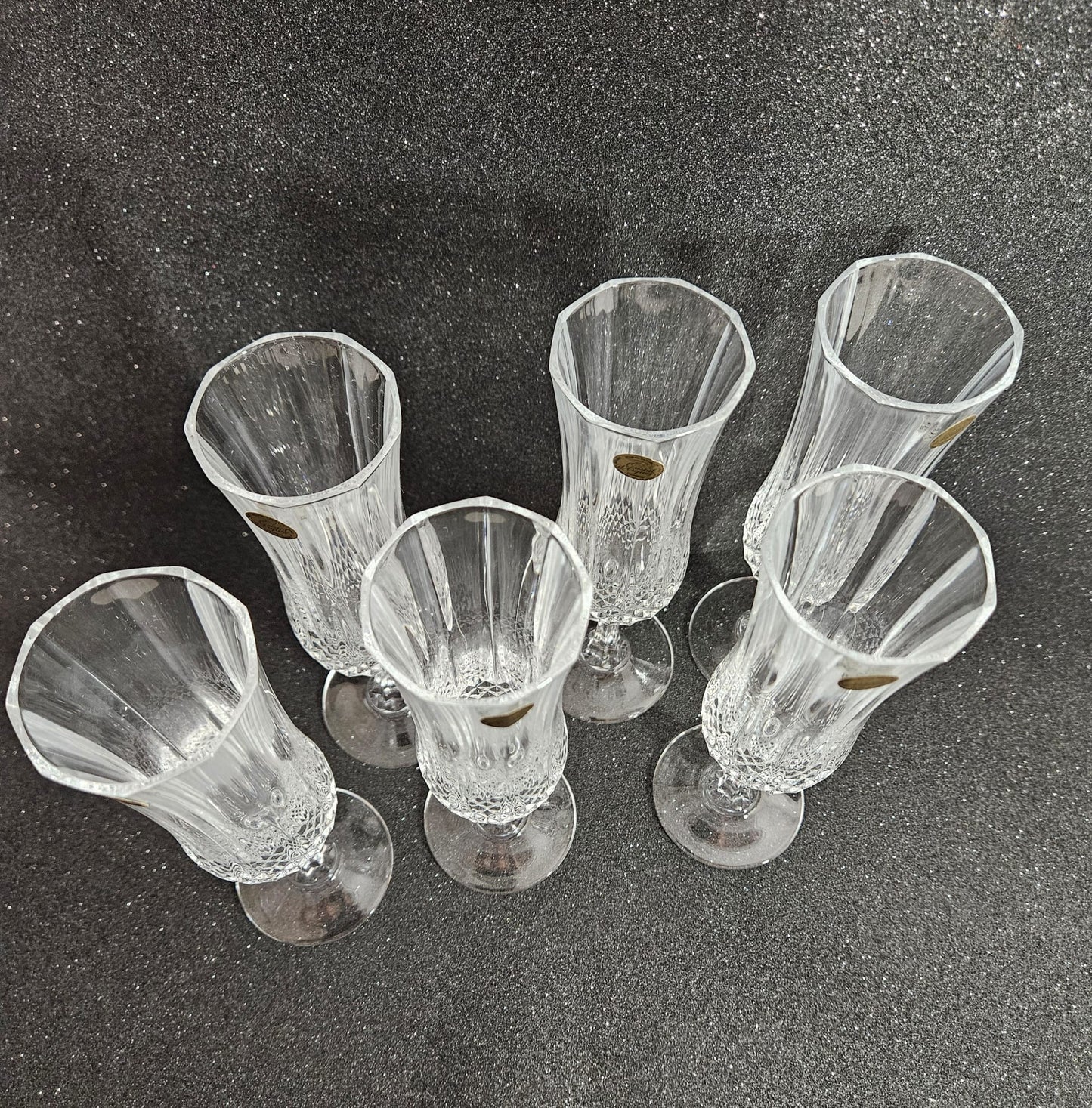 6 x Fluted Champagne Longchamp by Cristal D'Arques-Durand
