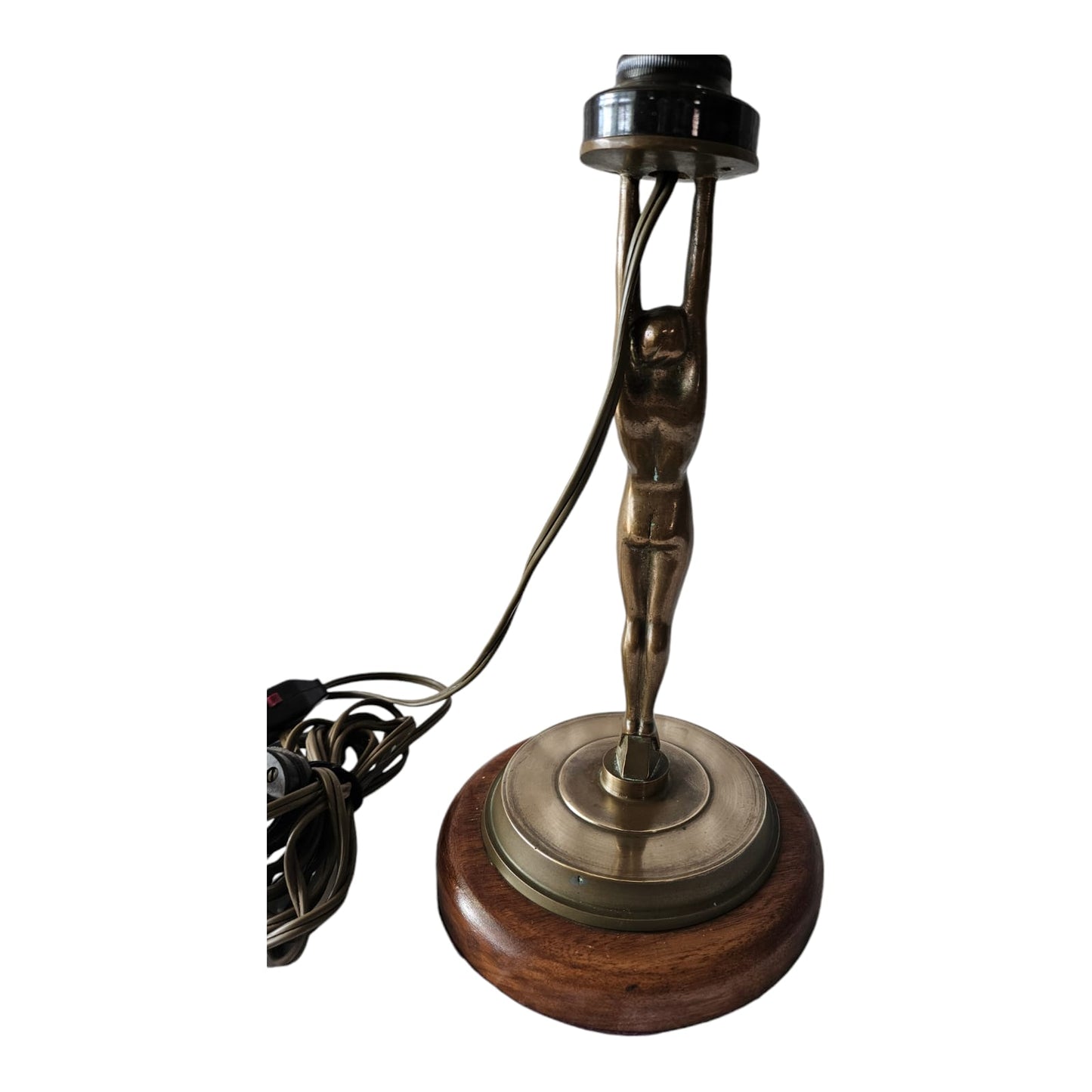 Art Deco "DIANE" Brass lamp with original shade c.1940