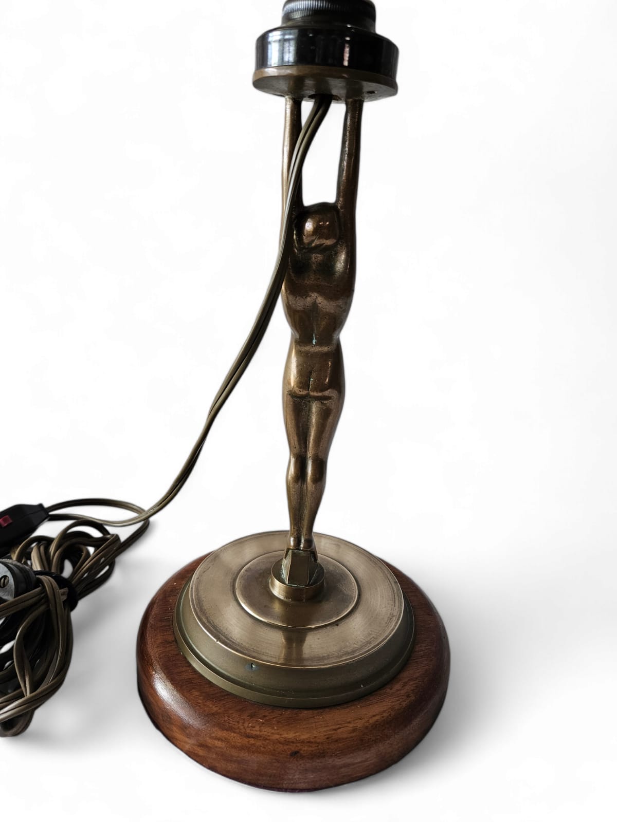 Art Deco "DIANE" Brass lamp with original shade c.1940