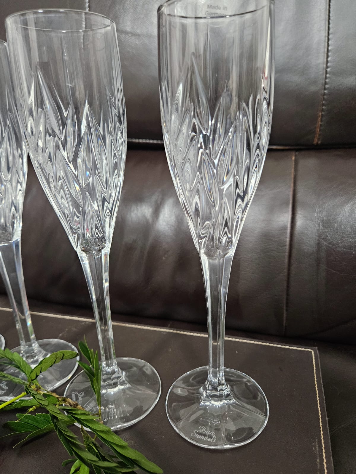 Dan Samuels - Cologne Lead Crystal Champagne flutes-Set of 4, Made in Germany