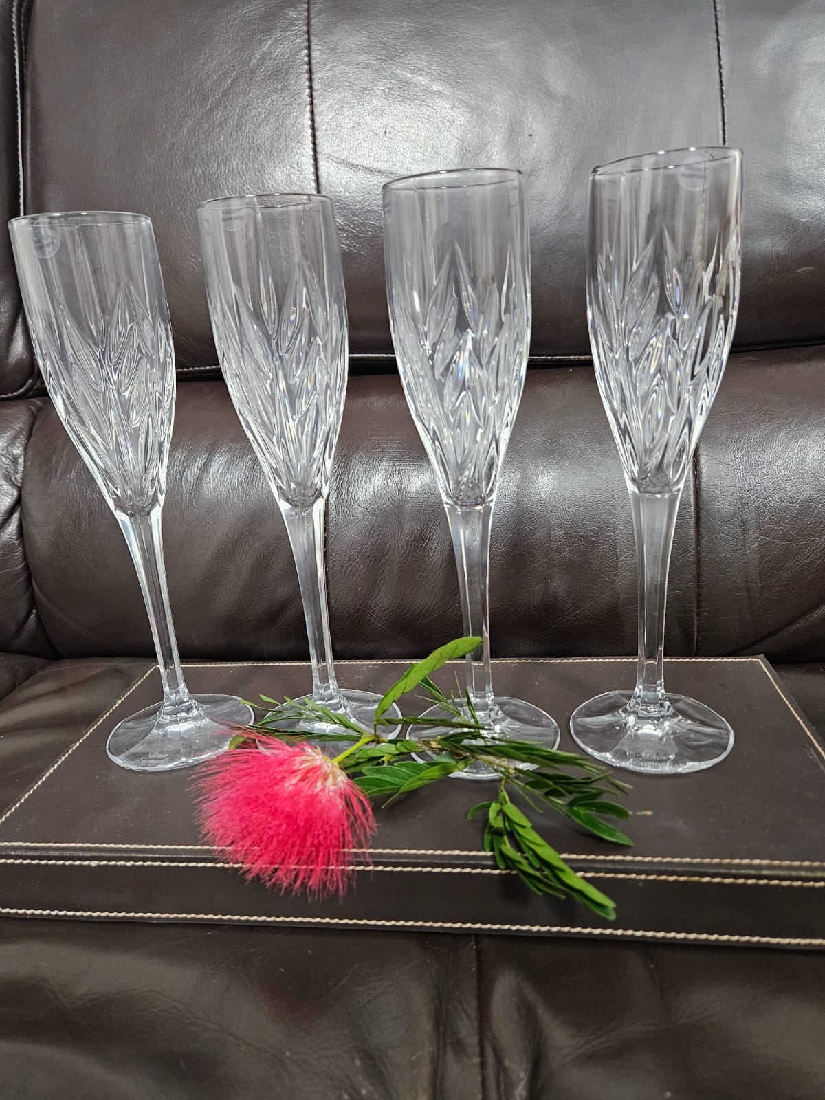 Dan Samuels - Cologne Lead Crystal Champagne flutes-Set of 4, Made in Germany