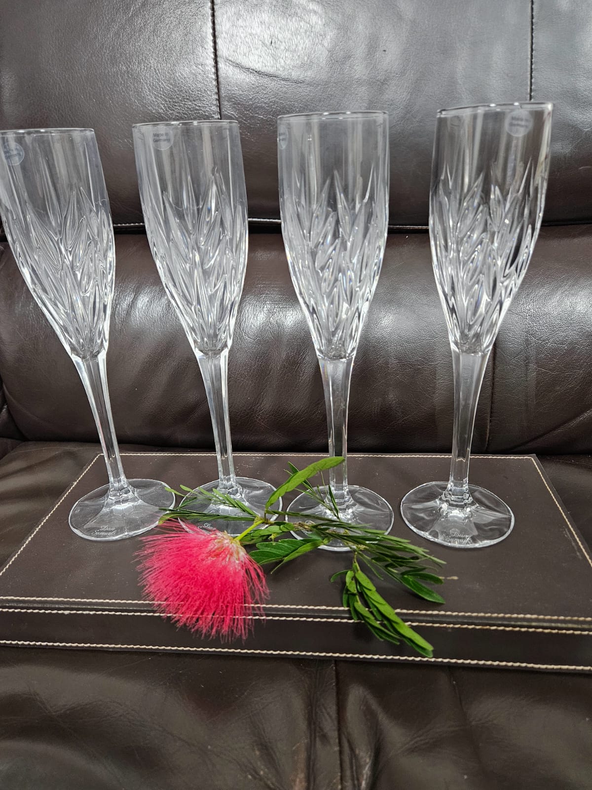 Dan Samuels - Cologne Lead Crystal Champagne flutes-Set of 4, Made in Germany