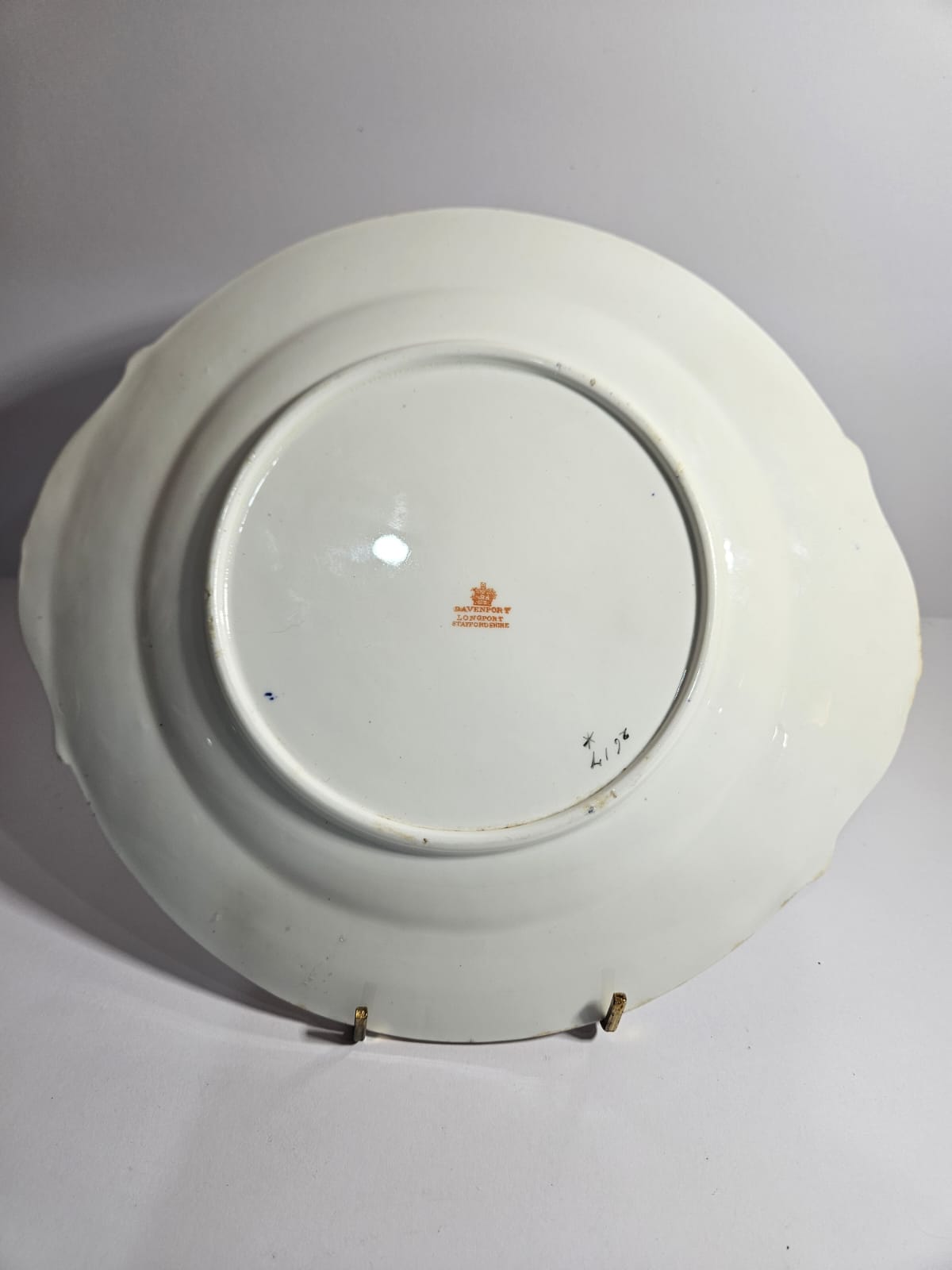 Antique Davenport Longport Staffordshire England Imari cake Plate circa 1875