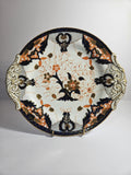 Antique Davenport Longport Staffordshire England Imari cake Plate circa 1875