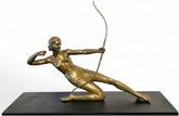 Art Deco Bronze statue of Diana the Huntress - Salvatore Melani 1902-1934