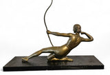 Art Deco Bronze statue of Diana the Huntress - Salvatore Melani 1902-1934