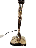 Art Deco 'Diane' copper and brass lamp with beehive shade circa 1930s