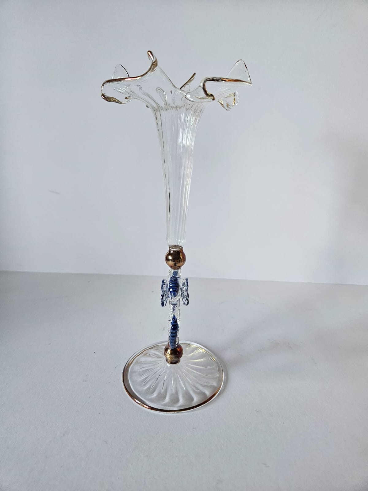 Venetian MURANO Antonio Salviati vase with seahorse details